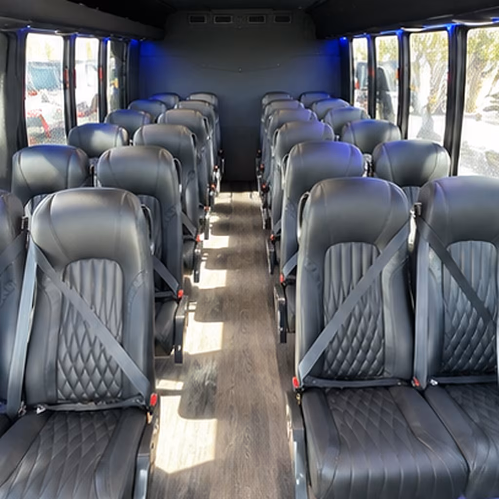 san mateo 28 passenger minibus inside