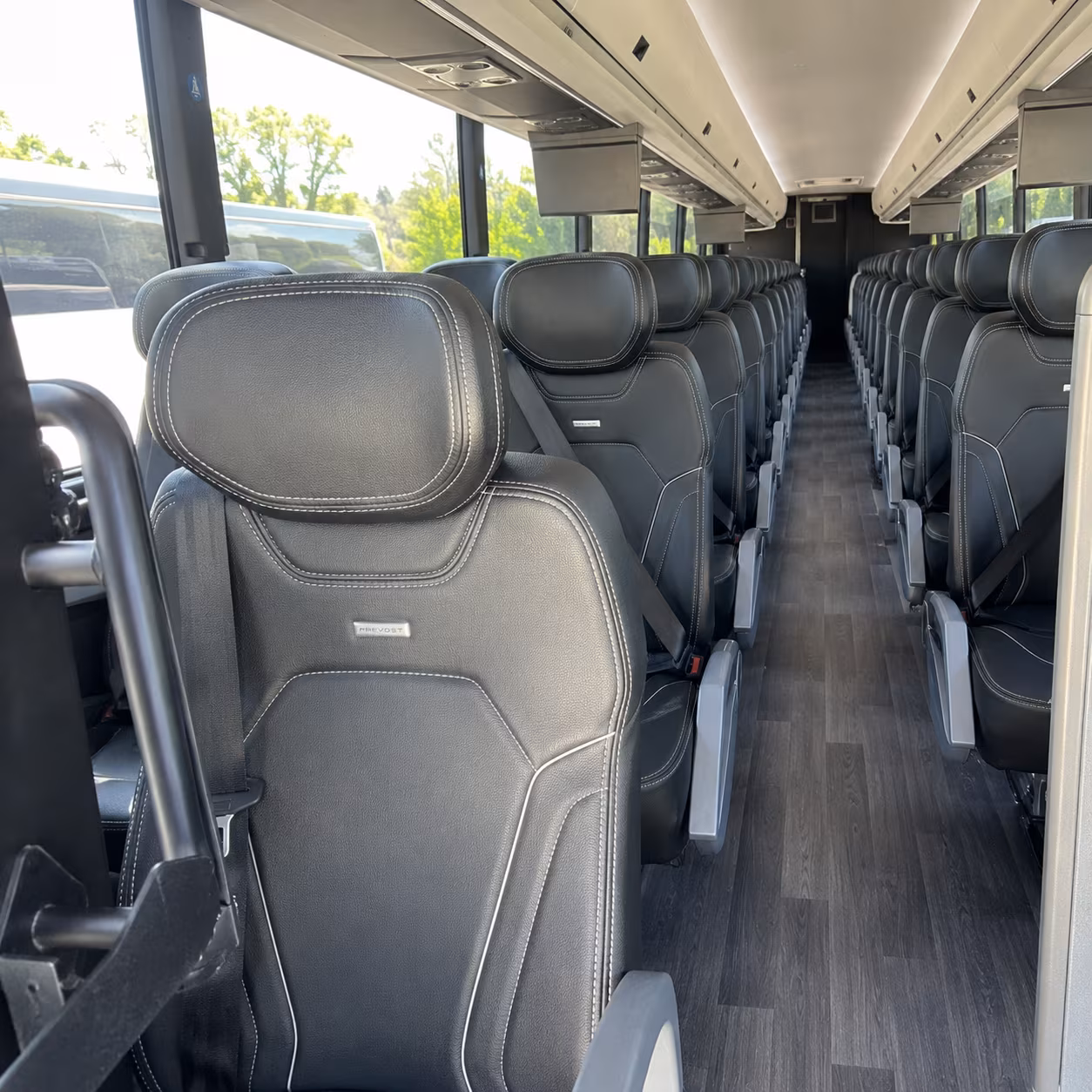 san mateo 47 passenger charter bus interior