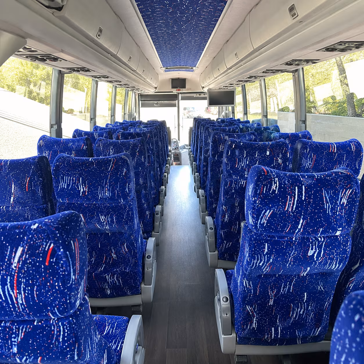 san mateo 50 passenger charter bus interior