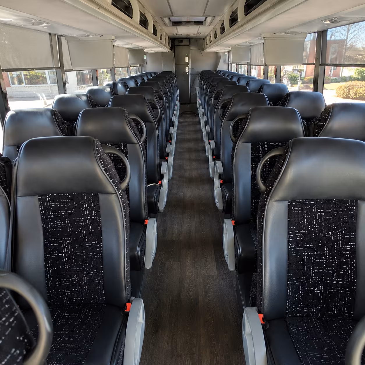 san mateo 54 passenger charter bus inside