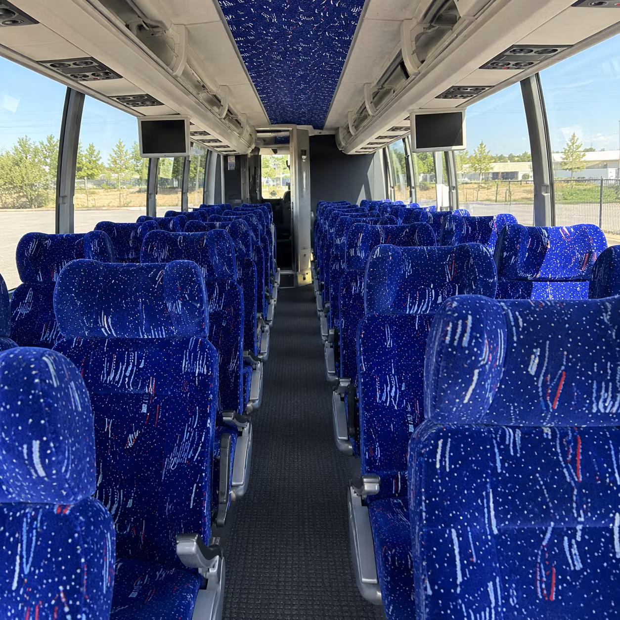 san mateo 54 passenger charter bus interior