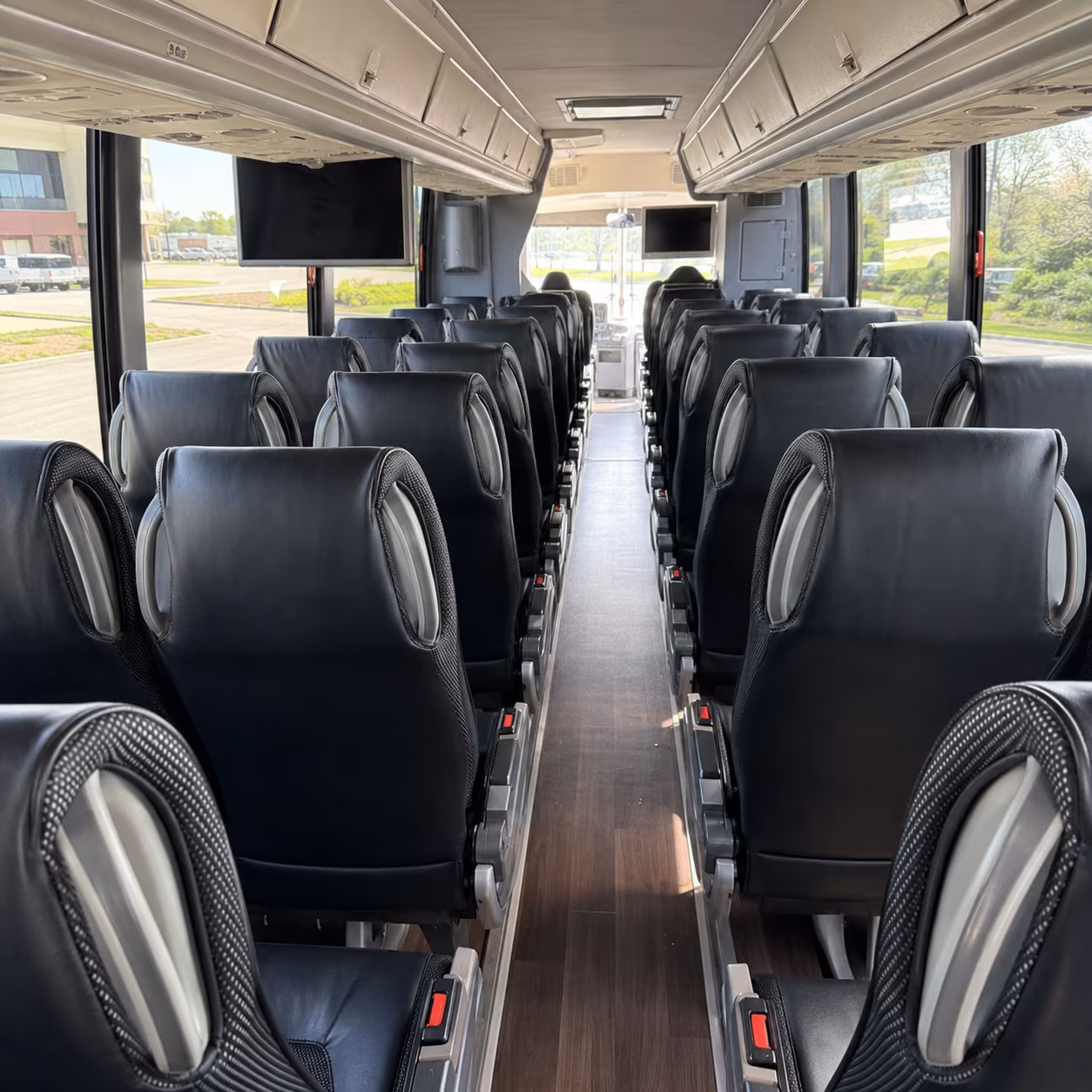 san mateo 56 passenger charter bus inside