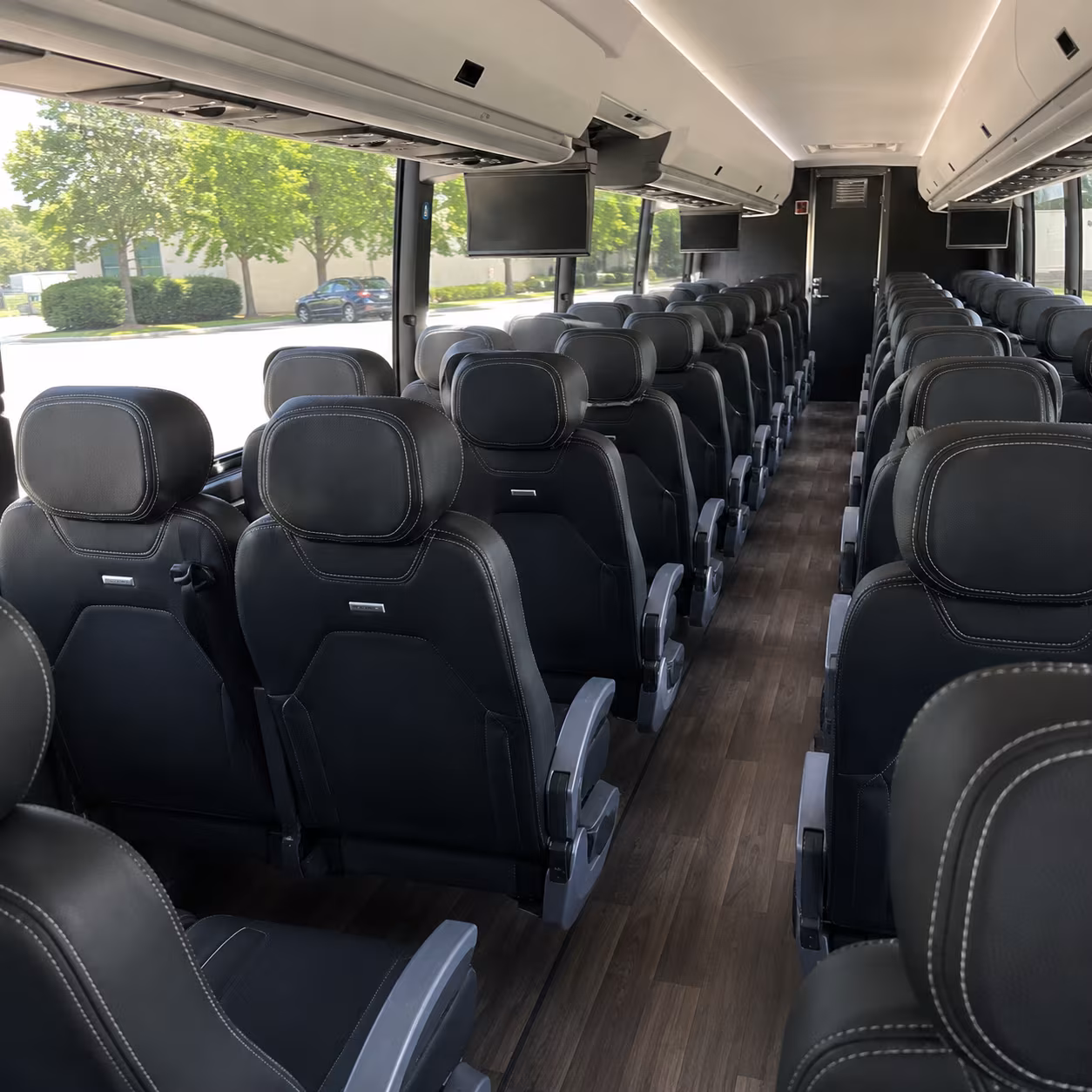 san mateo 56 passenger charter bus interior