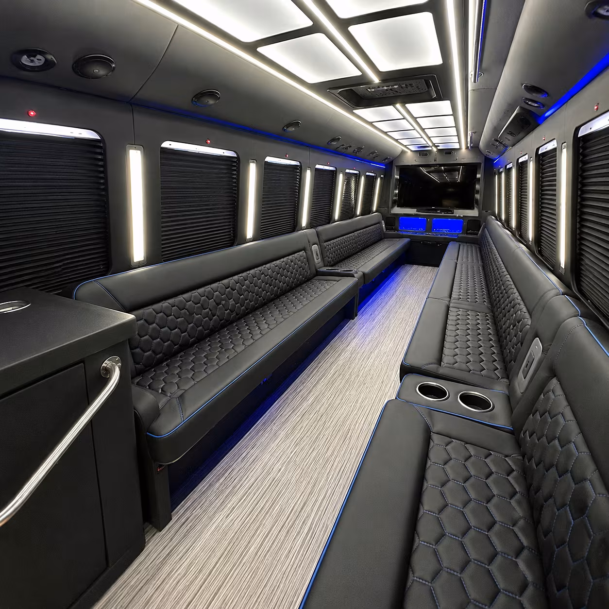 san mateo party bus inside