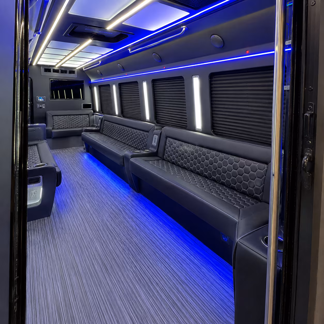 san mateo party bus interior